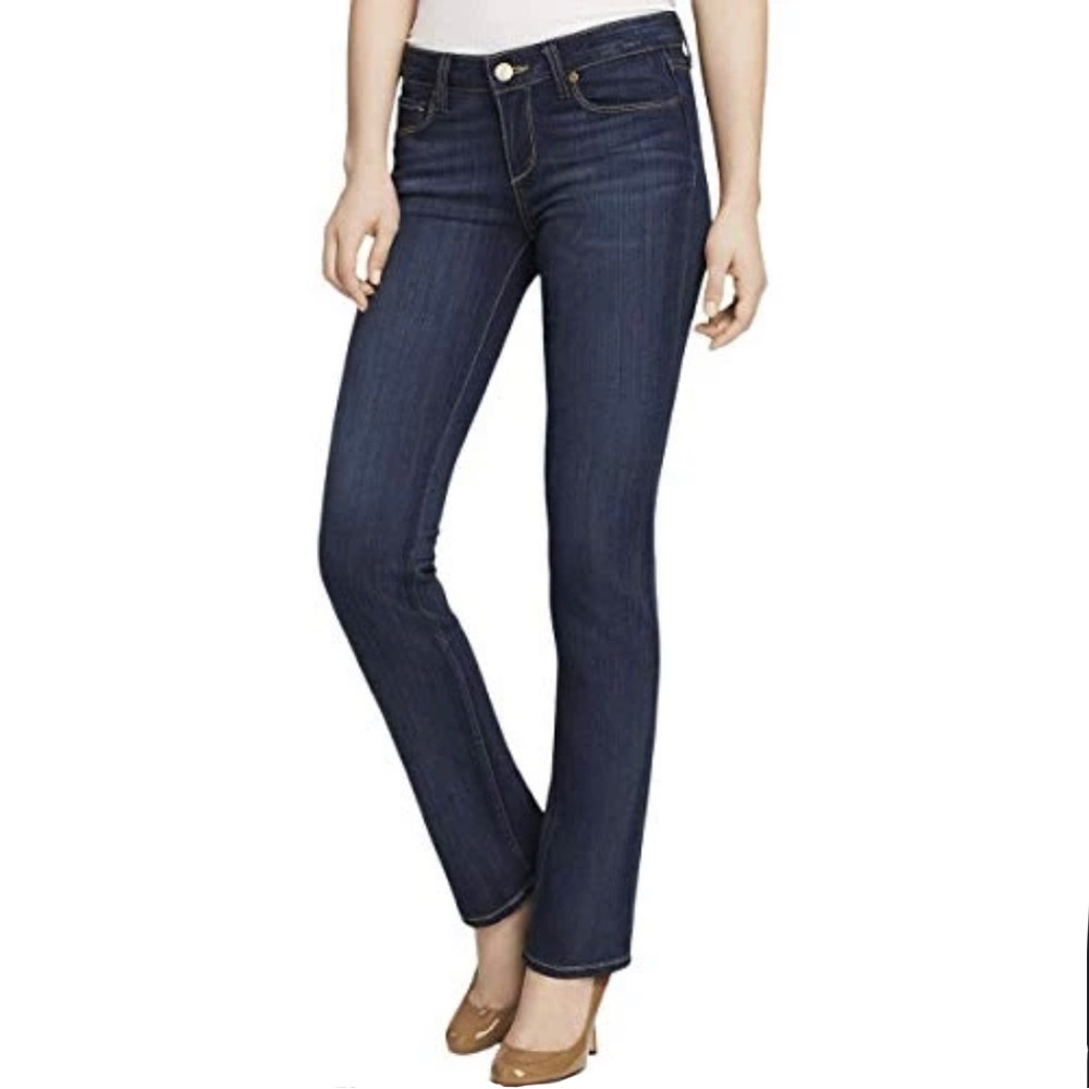 Paige Skyline Straight Dark Wash Jeans in Vista - Size 27